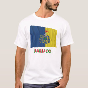 Camiseta Bandeira de ondulação de Jalisco