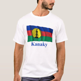 Camiseta Bandeira de ondulação de Kanaky com nome