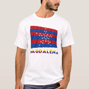 Camiseta Bandeira de ondulação de Magdalena com nome