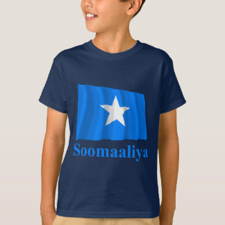 Camiseta Bandeira de ondulação de Somália com nome em