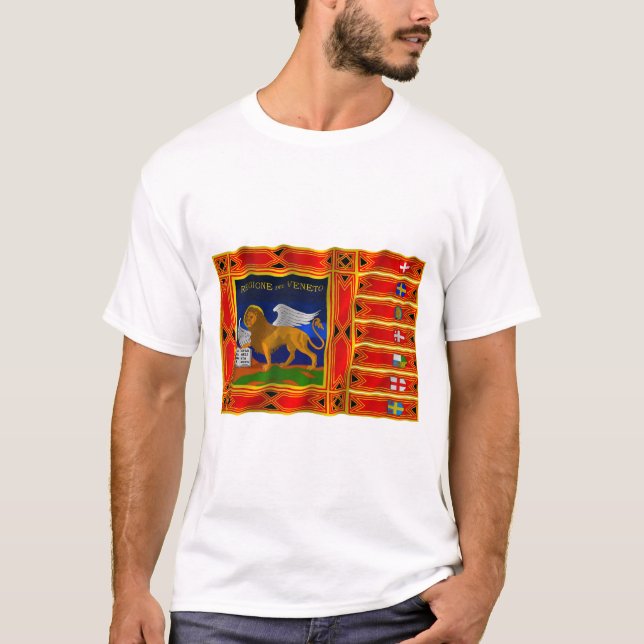 Camiseta Bandeira de ondulação de Vêneto (Frente)