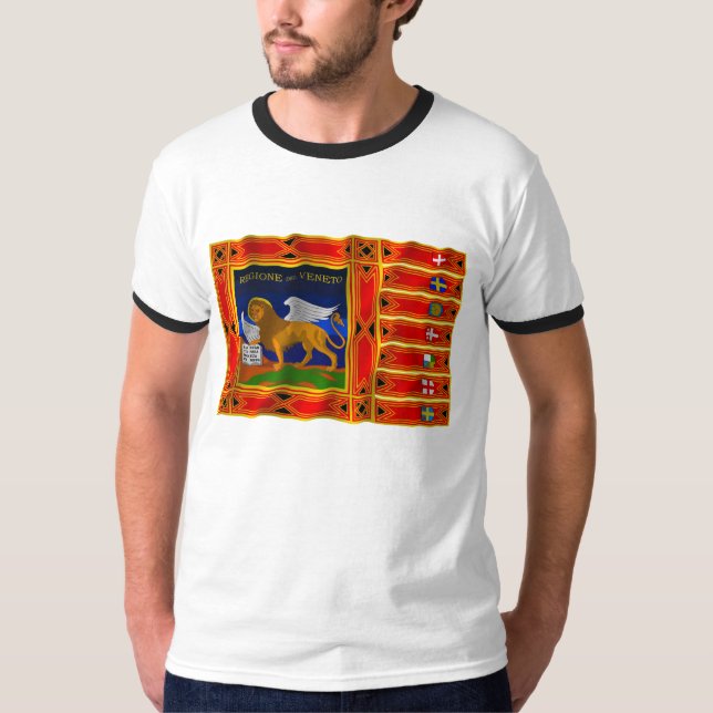 Camiseta Bandeira de ondulação de Vêneto (Frente)