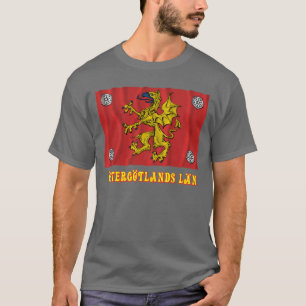 Camiseta Bandeira de ondulação do län de Östergötlands