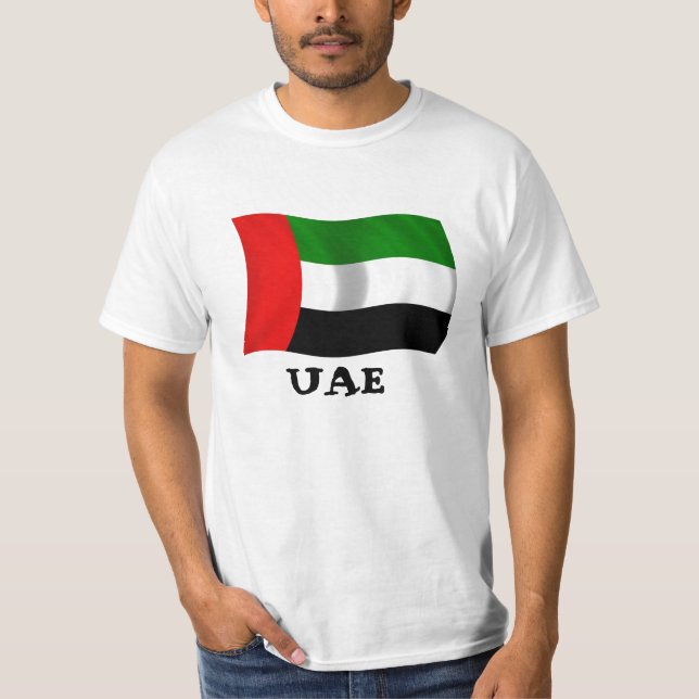 Camiseta Bandeira de ondulação dos UAE (Frente)