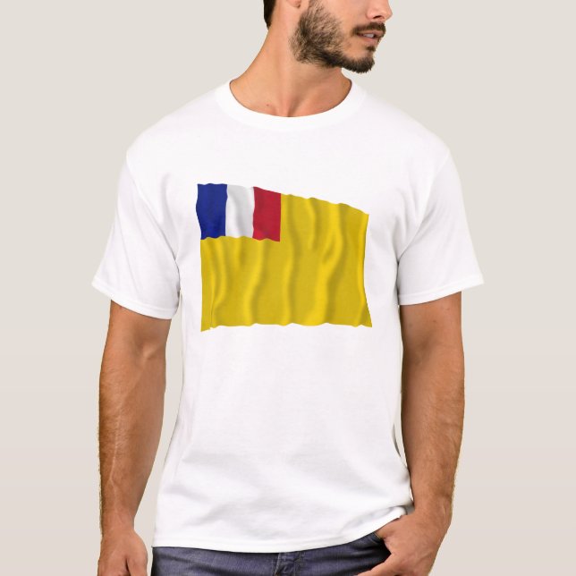 Camiseta Bandeira de ondulação francesa de Indochina (Frente)