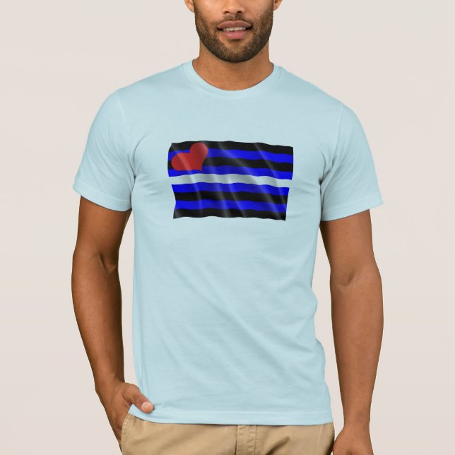CAMISETA BANDEIRA DE ORGULHO DE COURO DO HUMOR GAY (Frente)
