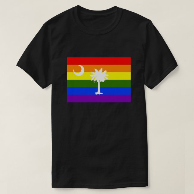 CAMISETA BANDEIRA DE ORGULHO LGBT DA CAROLINA DO SUL (Frente do Design)