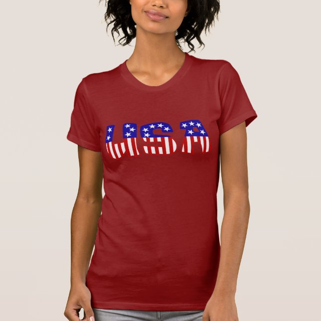 CAMISETA BANDEIRA DE OS ESTADOS UNIDOS DOS EUA (Frente)