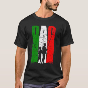 Camiseta Bandeira De Pai E Filho De Pesca De Anglas, Itália