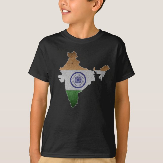 Camiseta bandeira de país de india (Frente)