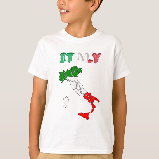 Camiseta Bandeira de país italiana (Frente)