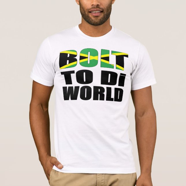 Camiseta Bandeira de Parafuso Di Mundo Jamaicano (Frente)