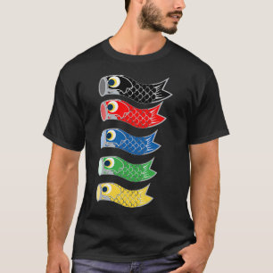 Camiseta Bandeira de Peixe Koinobori Familiar