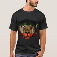 Bandeira de Persia & imagem africana do leão