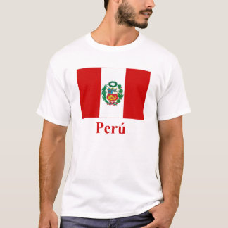 Camiseta Bandeira de Peru com nome no espanhol
