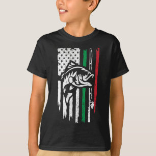 Camiseta Bandeira de pesca italiana americana Byss para pes