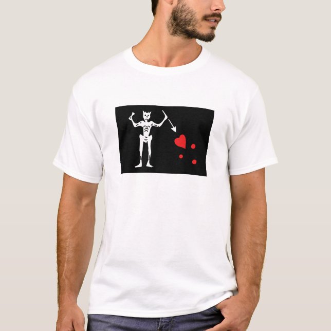Camiseta Bandeira de pirata de Blackbeard (Frente)