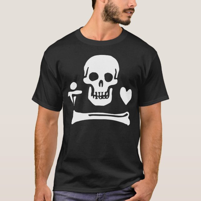 Camiseta Bandeira de pirata de Stede Bonnet (Frente)