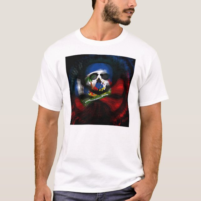 Camiseta Bandeira de pirata haitiana (Frente)