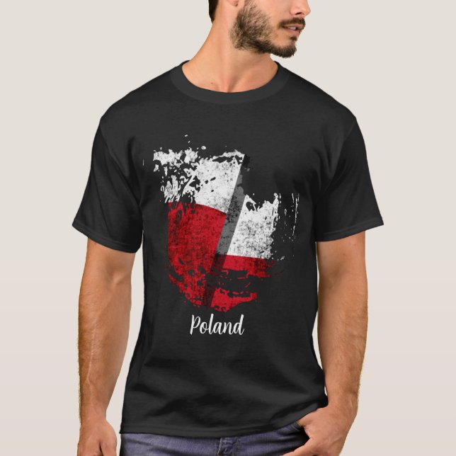 Camiseta bandeira de Polônia (Frente)