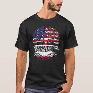 Camiseta Bandeira de Polônia de Raízes Poloneses Crescidas