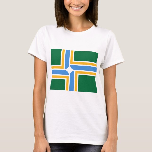 Camiseta Bandeira de Portland (Oregon) (Frente)
