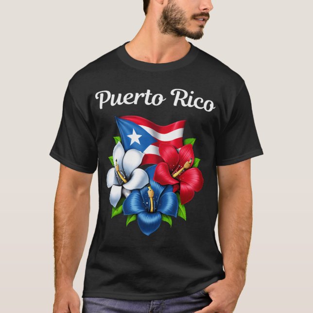 Camiseta Bandeira de Porto Rico (Frente)