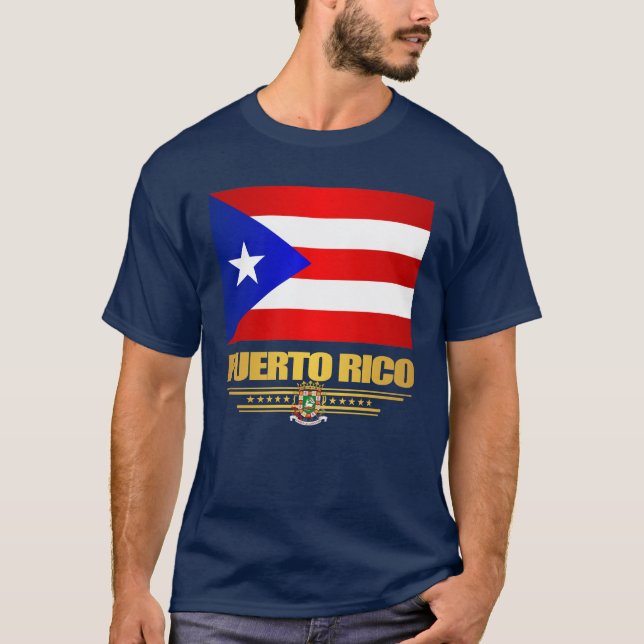 Camiseta Bandeira de Porto Rico (Frente)