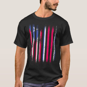 Camiseta Bandeira de Porto Rico Costa Rica Bandeiras de Paí