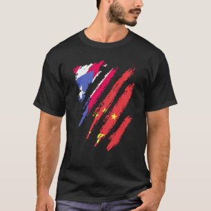 Camiseta Bandeira de Porto Rico Cultivada na China Faixa do