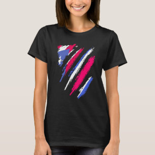 Camiseta Bandeira de Porto Rico Cultivado na Costa Rica Paí