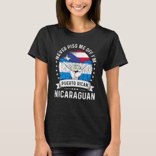 Camiseta Bandeira de Porto Rico Humor Orgulho Crescido na N