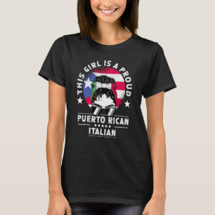 Camiseta Bandeira de Porto Rico Itália Mulheres Adultas Org