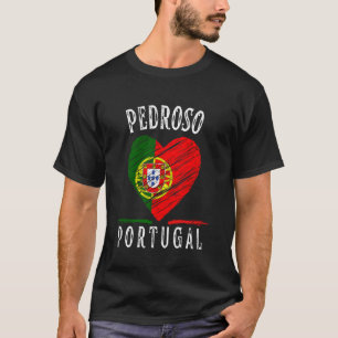 Camiseta Bandeira de Portugal Coração Cidade Pedroso