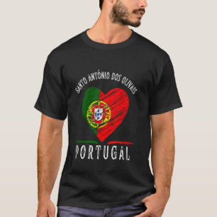 Camiseta Bandeira de Portugal Coração Santo Antonio Dos Oli