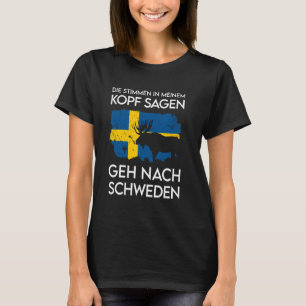 Camiseta Bandeira de presente da Suécia Sverige Vintage Sué