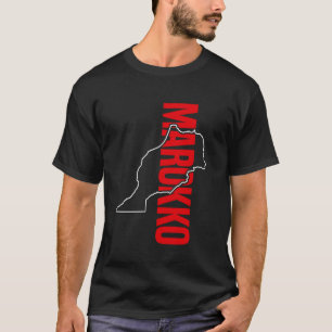 Camiseta Bandeira de Presente de Marrocos Marrocos Marroqui