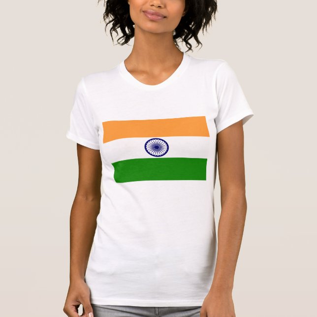 Camiseta Bandeira de produtos de India (Frente)