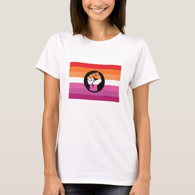 Camiseta Bandeira de Protesto Lésbica (Frente)