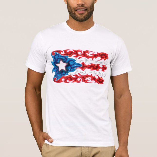 Camiseta Bandeira de Puerto Rico (Frente)
