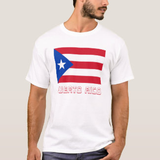 Camiseta Bandeira de Puerto Rico com nome