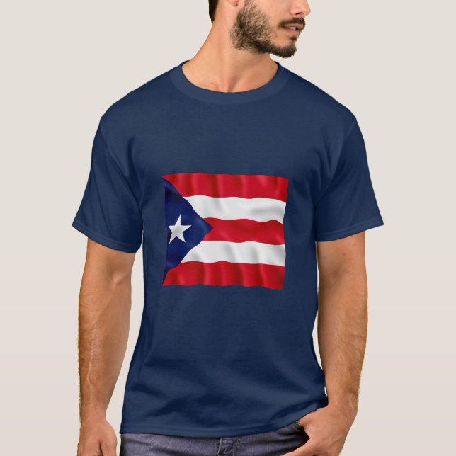 Camiseta Bandeira de Puerto Rico - t-shirt escuro básico (Frente)
