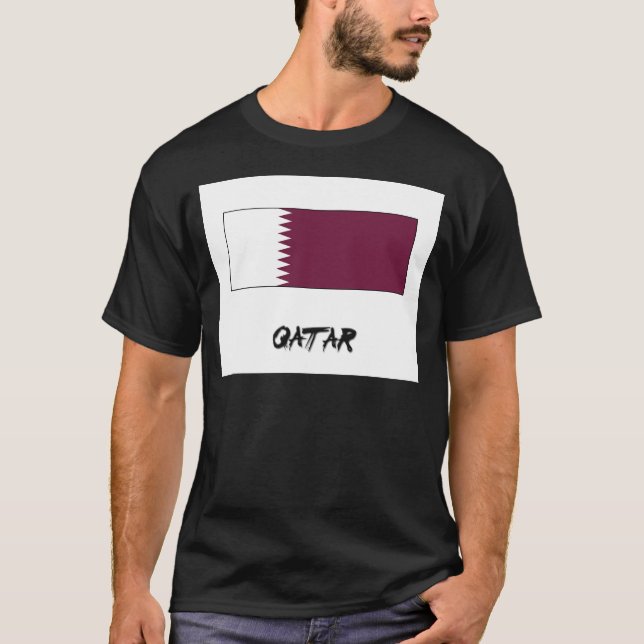 Camiseta Bandeira de Qatar (Frente)
