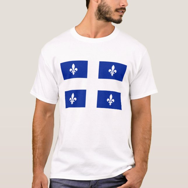 Camiseta Bandeira de Quebeque (Frente)