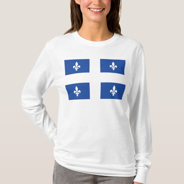 Camiseta Bandeira de Quebeque (Frente)