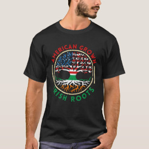 Camiseta Bandeira de Raízes Irlandesas Cultivada Americana