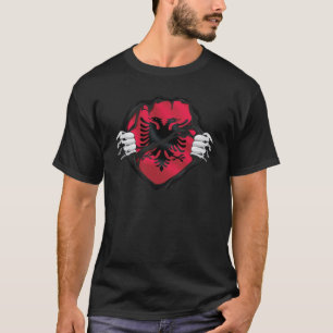 Camiseta Bandeira de Raízes Puras Albanesa