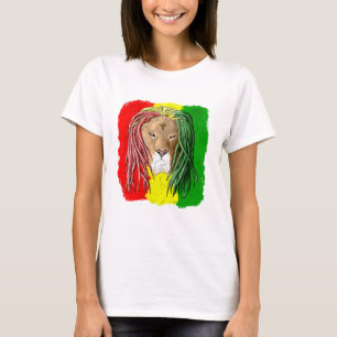 Camiseta Bandeira de Rasta Lion Jamaican Reggae