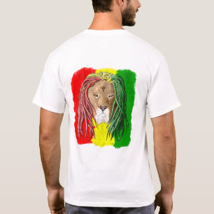 Camiseta Bandeira de Rasta Lion Jamaican Reggae