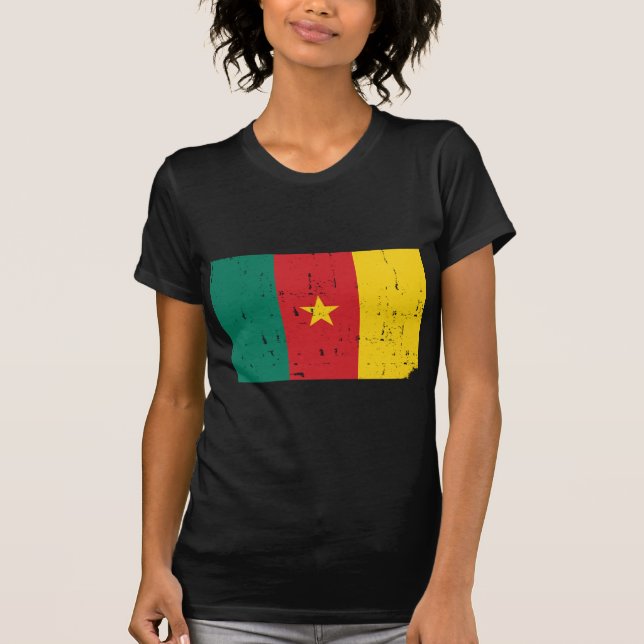Camiseta Bandeira de República dos Camarões (Frente)